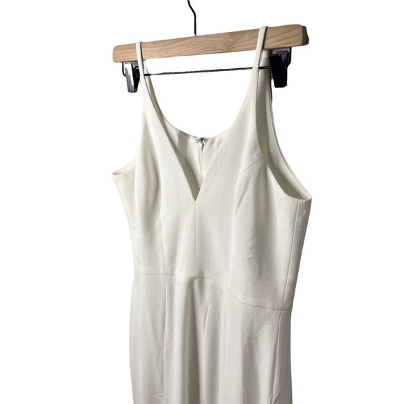 Dress The Population Estella Dress Gown Leg Slit White Size Medium Bridal Prom - Picture 7 of 14